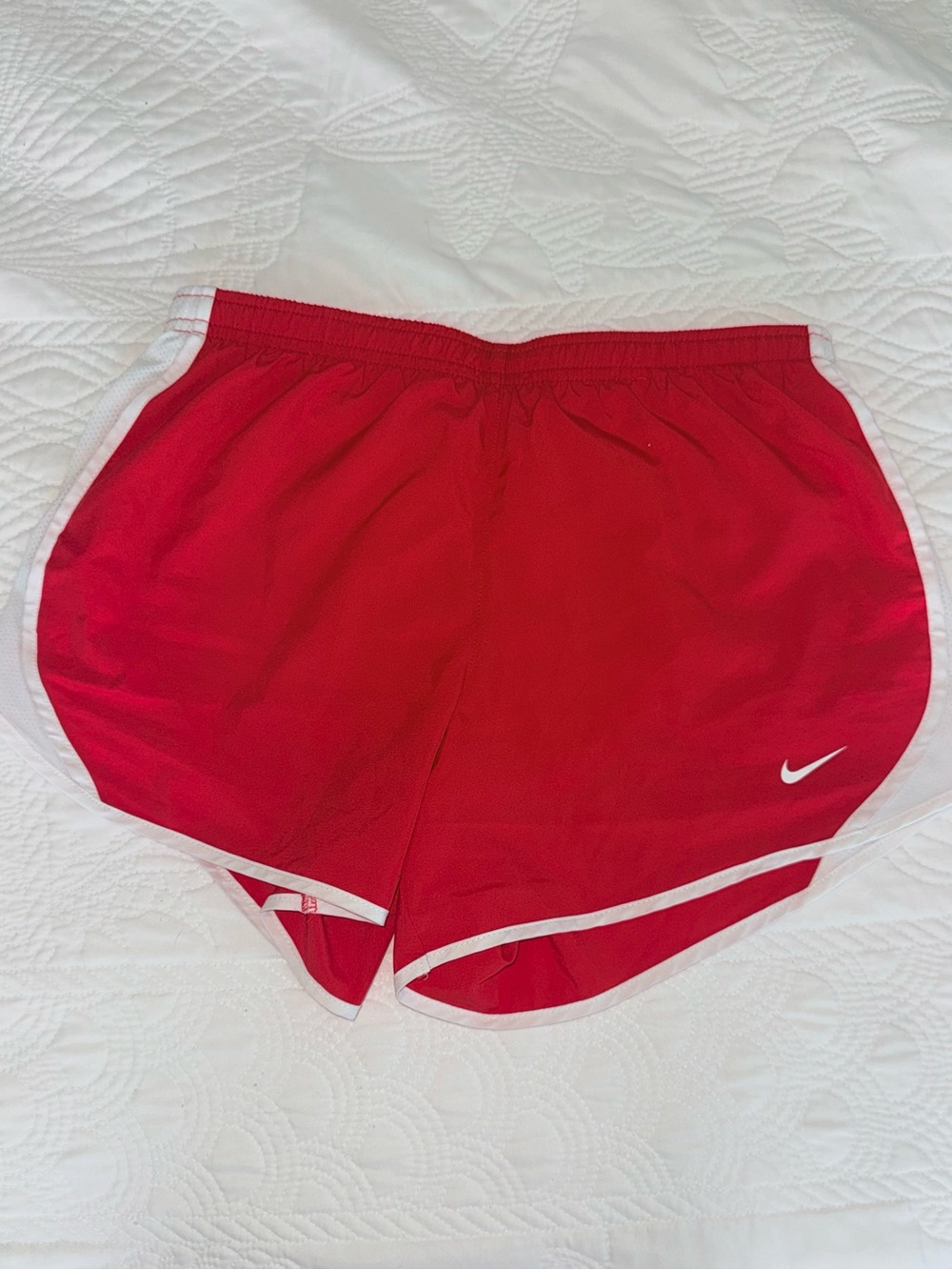 Nike Dri-Fit Red Running Shorts with White Trim